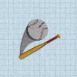 DEMETRIA BOTEZ - BRODERIE BASEBALL