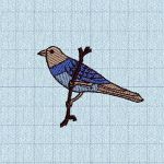 DEMETRIA BOTEZ - BRODERIE PASARE ALBASTRA 